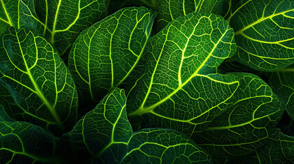 Obraz premium green plant veins close-up