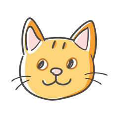 cat head icon, cat head vector illustration-simple illustration of cat head, perfect for cat head logos and icons
