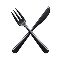 Fototapeta premium Crossed Fork and Knife A Culinary Icon