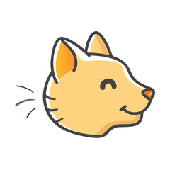 cat head icon, cat head vector illustration-simple illustration of cat head, perfect for cat head logos and icons