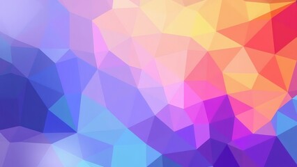 Obraz premium A vibrant polygon background displays subtle rainbow hues in a gently diffused light.