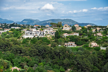 Cremat village in France, with mountains and green forest