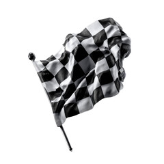 Checkered Flag Waving in the Wind Victory,