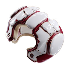 Obraz premium Futuristic Sports Shoulder Pads Red and White