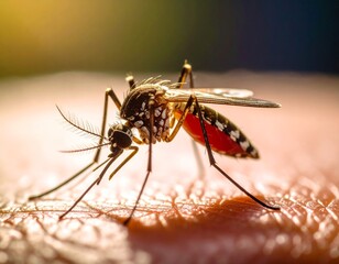 mosquito sucking blood