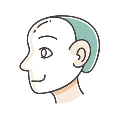 character head icon, character head vector illustration-simple illustration of character head, perfect for character head logos and icons