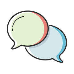 chat balloon icon, chat balloon vector illustration-simple illustration of chat balloon, perfect for chat balloon logos and icons