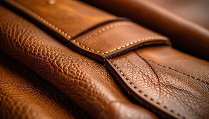 Brown Leather Texture Detail.