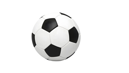 Naklejka premium Classic black and white soccer ball isolated on transparent background