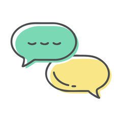 chat bubbles icon, chat bubbles vector illustration-simple illustration of chat bubbles, perfect for chat bubbles logos and icons