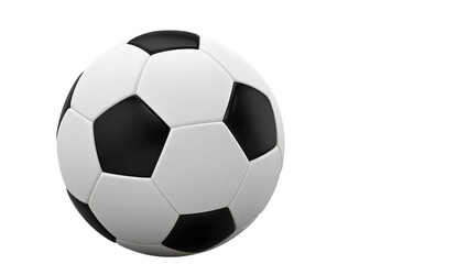 Fototapeta premium Classic black and white soccer ball isolated on transparent background