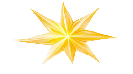 Obraz premium Bright Yellow Star Shape with Pointed Tips for Creative Design and Decoration Purposes