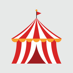 Colorful circus tent vector art illustration © rajib