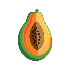Colorful papaya vector art illustration