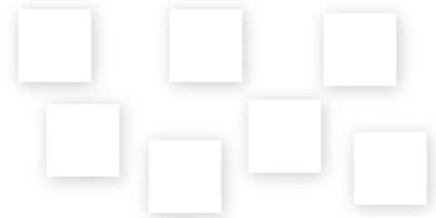 Silver color square pattern on banner with shadow. Abstract white and grey color geometric background. Abstract colorful geometric square border pattern