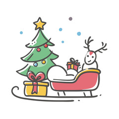 christmas icon, christmas vector illustration-simple illustration of christmas, perfect for christmas logos and icons