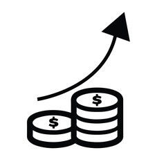 Money growth icon, 