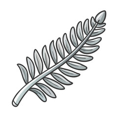 Fototapeta premium classic nz silver fern icon, classic nz silver fern vector illustration-simple illustration of classic nz silver fern, perfect for classic nz silver fern logos and icons