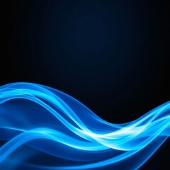 Ethereal blue digital wave flows across a dark, textured background, creating a modern abstract effect.