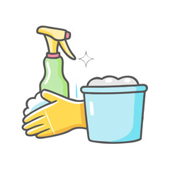 cleaning icon, cleaning vector illustration-simple illustration of cleaning, perfect for cleaning logos and icons