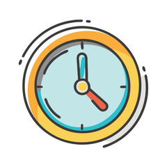 clock icon, clock vector illustration-simple illustration of clock, perfect for clock logos and icons