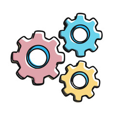 cogwheel group icon, cogwheel group vector illustration-simple illustration of cogwheel group, perfect for cogwheel group logos and icons