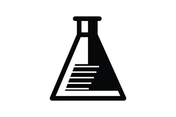 Bunsen burner art silhouettes with white background