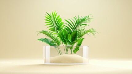 Obraz premium Vibrant green potted plant, a touch of nature for interior spaces and home decor