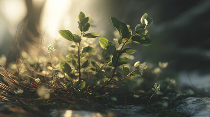 macro of plant under sunlight