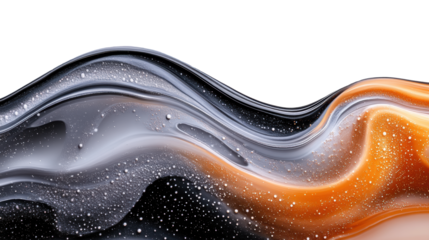 Abstract fluid elements on a transparent background
