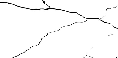  crack concrete white wall or Cement wall background.Surface cracks and fissures in ground.