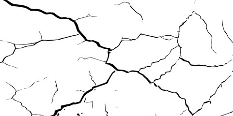 Closeup of dry fissure ground. White dried and cracked ground earth background.Gray crack on earth texture. erosion.	