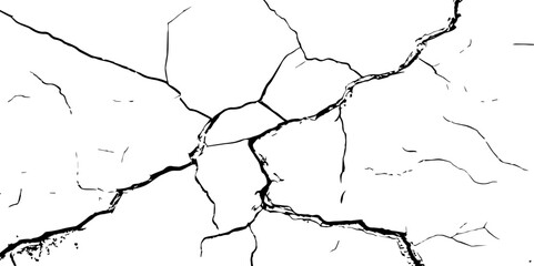 The Grunge background of The ground cracks on white background, black and white scratched texture,  vector illustrator background, Dirty monochrome pattern vector. Vector. Illustration.