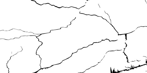 The Grunge background of The ground cracks on white background, black and white scratched texture,  vector illustrator background, Dirty monochrome pattern vector. Vector. Illustration.