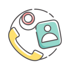 contact icon, contact vector illustration-simple illustration of contact, perfect for contact logos and icons