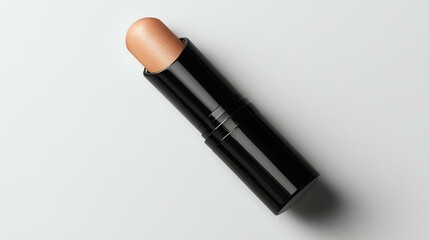 A realistic mockup of a branded makeup highlighter stick on a white background