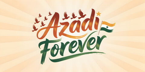 Azadi Forever A Vibrant Vector Art Poster Celebrating Freedom