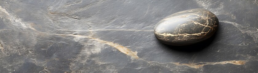Obraz premium Grey stone surface with a smooth pebble.
