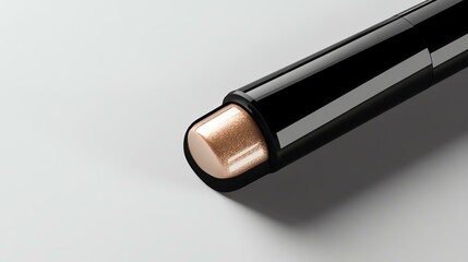 A realistic mockup of a branded makeup highlighter stick on a white background