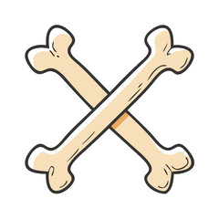 crossed bones icon, crossed bones vector illustration-simple illustration of crossed bones, perfect for crossed bones logos and icons