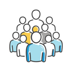 crowd icon, crowd vector illustration-simple illustration of crowd, perfect for crowd logos and icons