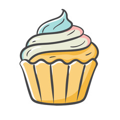 cupcake icon, cupcake vector illustration-simple illustration of cupcake, perfect for cupcake logos and icons