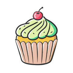 cupcake icon, cupcake vector illustration-simple illustration of cupcake, perfect for cupcake logos and icons