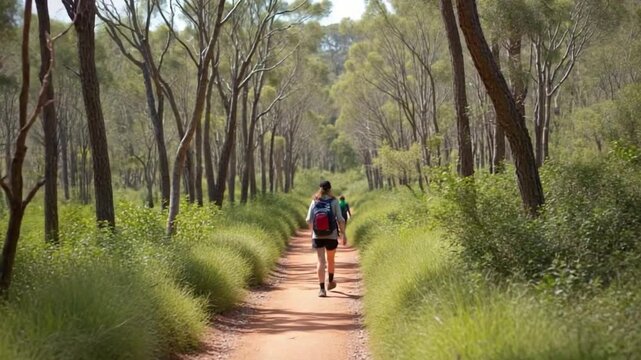Hiking trail through the bush at Western Australia