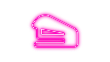 Neon stapler glow with transparent background