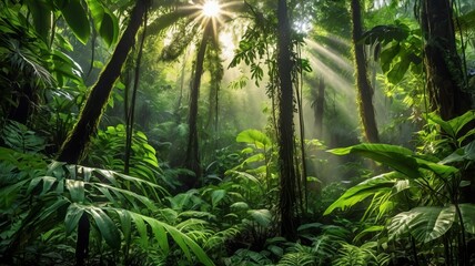 Green prehistoric jungle