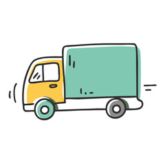 delivery truck icon, delivery truck vector illustration-simple illustration of delivery truck, perfect for delivery truck logos and icons