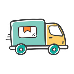 delivery truck icon, delivery truck vector illustration-simple illustration of delivery truck, perfect for delivery truck logos and icons