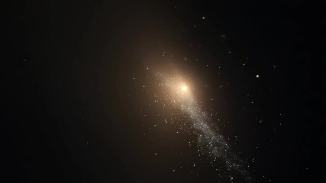 Abstract lighting, dust, particle and glare on a dark background