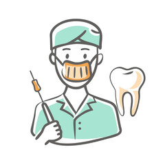 dentist icon, dentist vector illustration-simple illustration of dentist, perfect for dentist logos and icons